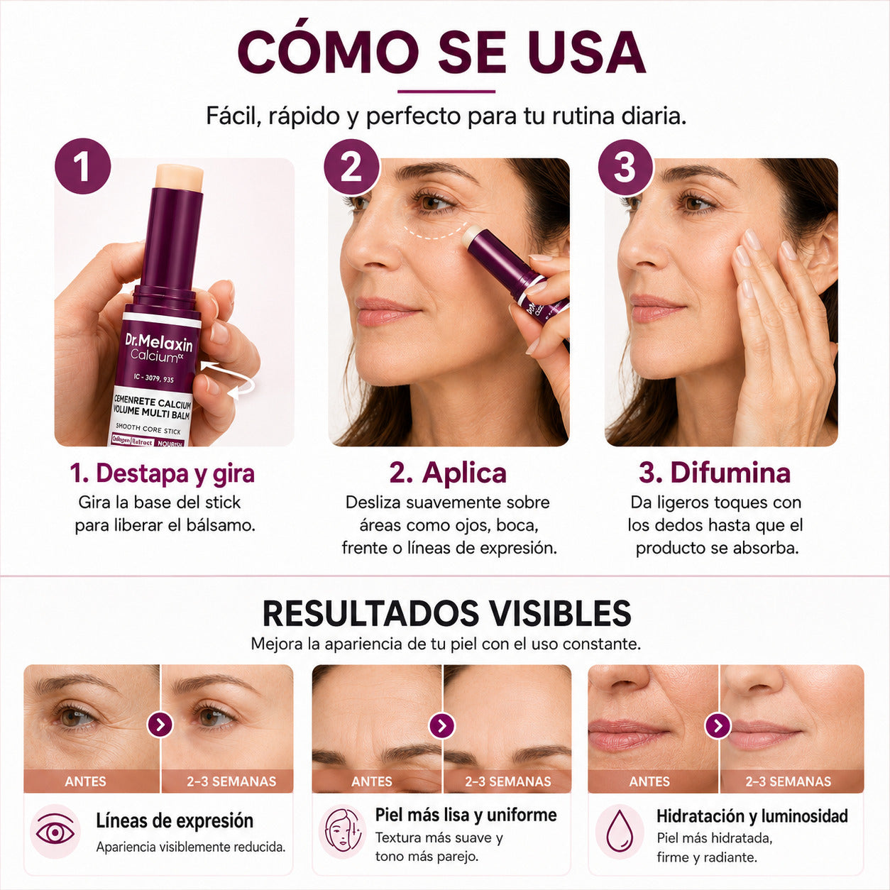 Face balsamo reafirmante, antiedad, elimina arrugas y lineas de expresion