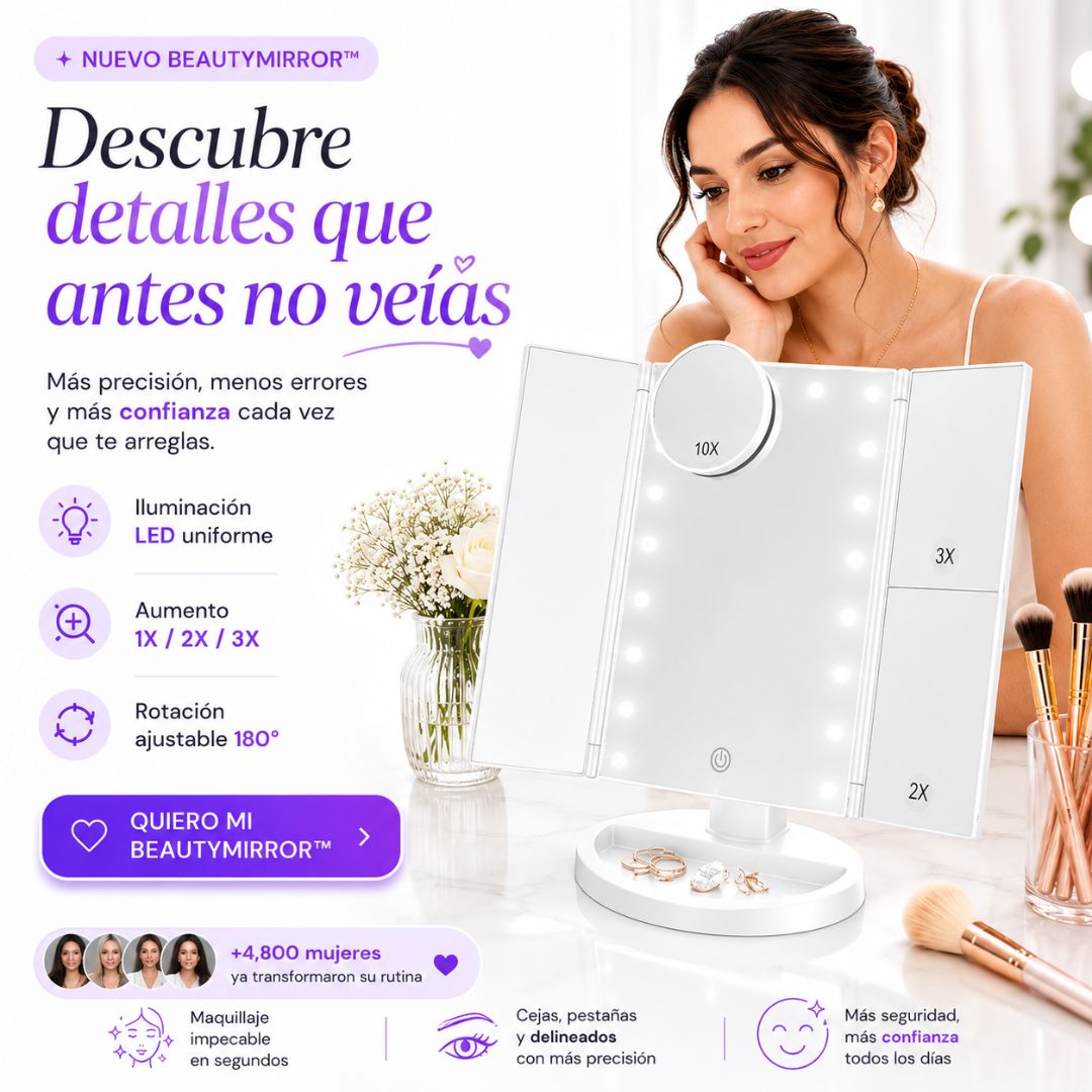 BeatuyMirror™ Maquíllate con seguridad y descubre detalles que antes no veías