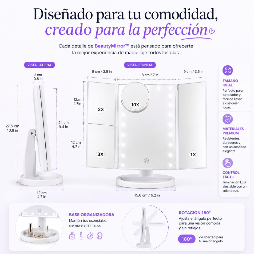 BeatuyMirror™ Maquíllate con seguridad y descubre detalles que antes no veías