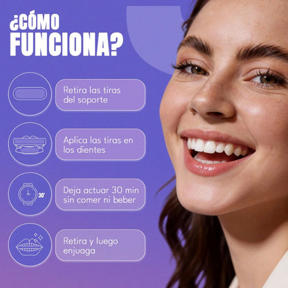 Desmancha tus dientes en 30 minutos sin ir al dentista ni gastar miles de pesos - 42 tiras