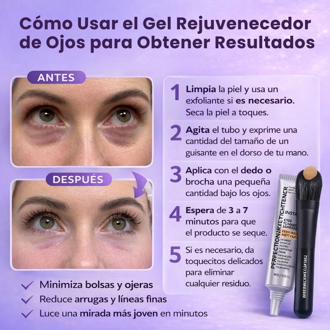 Reduce visiblemente bolsas y ojeras en solo 5 minutos sin tratamientos costosos