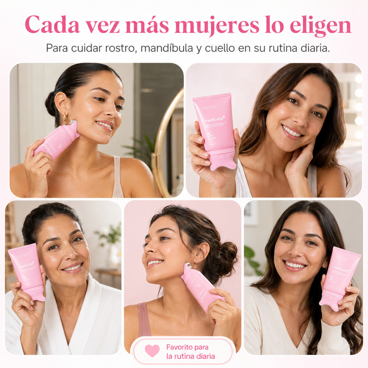 Colageno PDRN con Gua Sha para Rostro, Mandíbula y Cuello