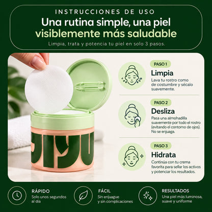 Almohadillas Tonificantes para Manchas, Poros y Luminosidad