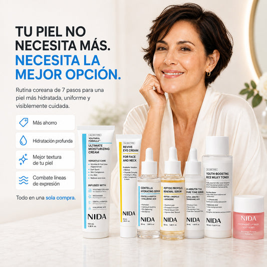 Set Coreano de 7 Productos con Tónico Lechoso