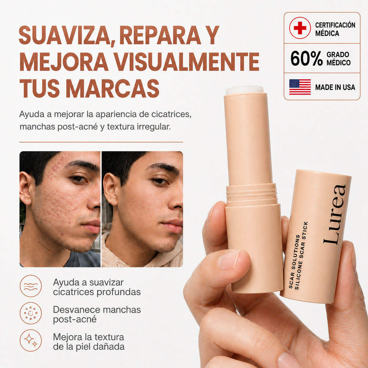 Stick Reparador de cicatrices de acne