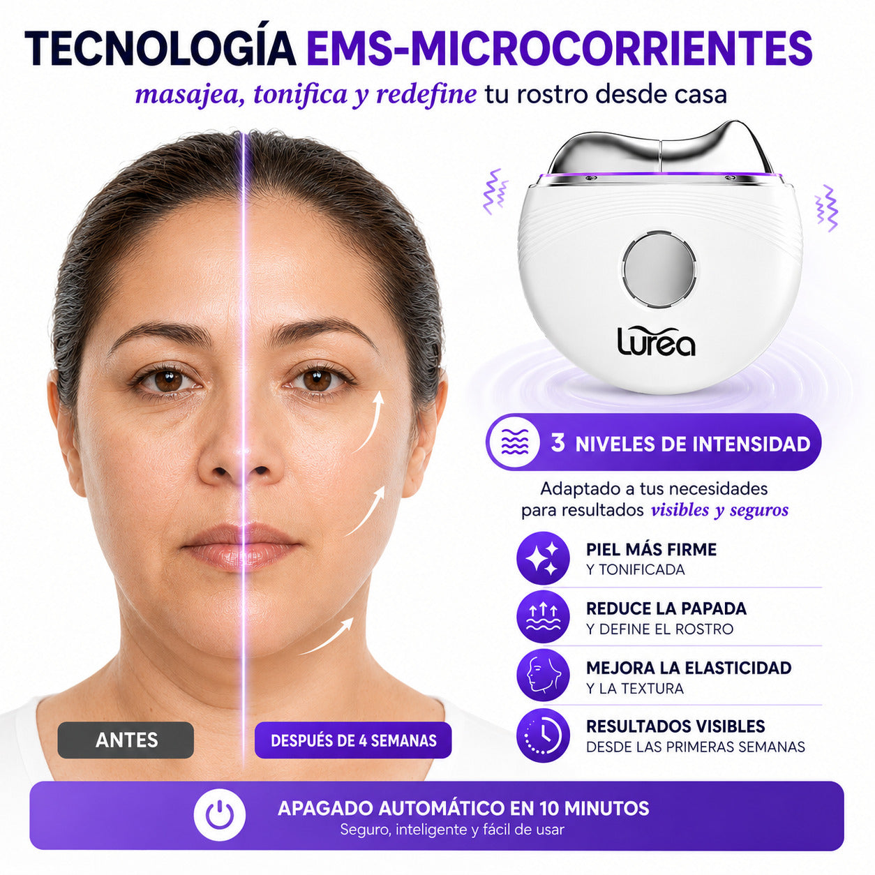 Lurea™ SculptLift GuaSha Eléctrico tonifica y moldea tu rostro