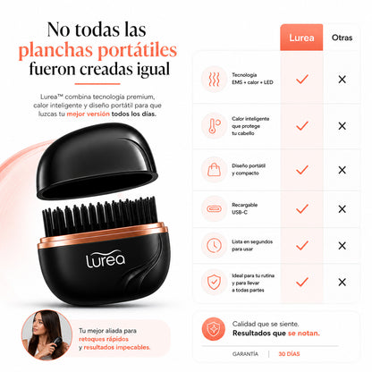 Plancha Portátil Lurea™ Del frizz al cabello perfecto, estés donde estés