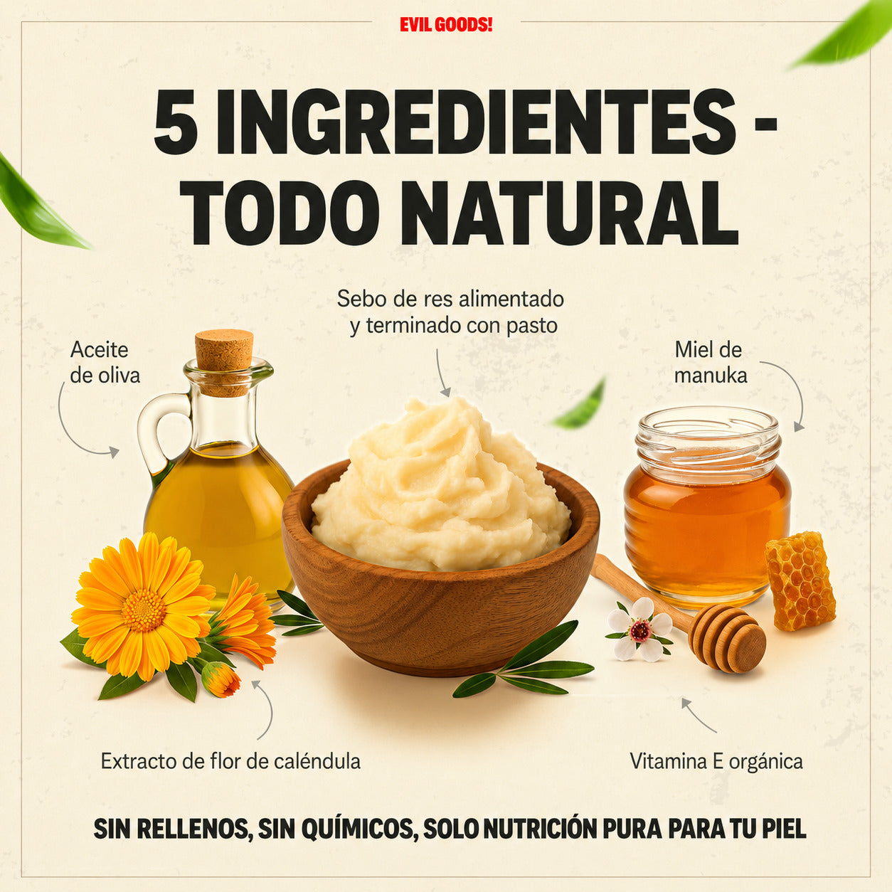 Evil Goods Original Nutrición profunda para piel seca, sensible y apagada