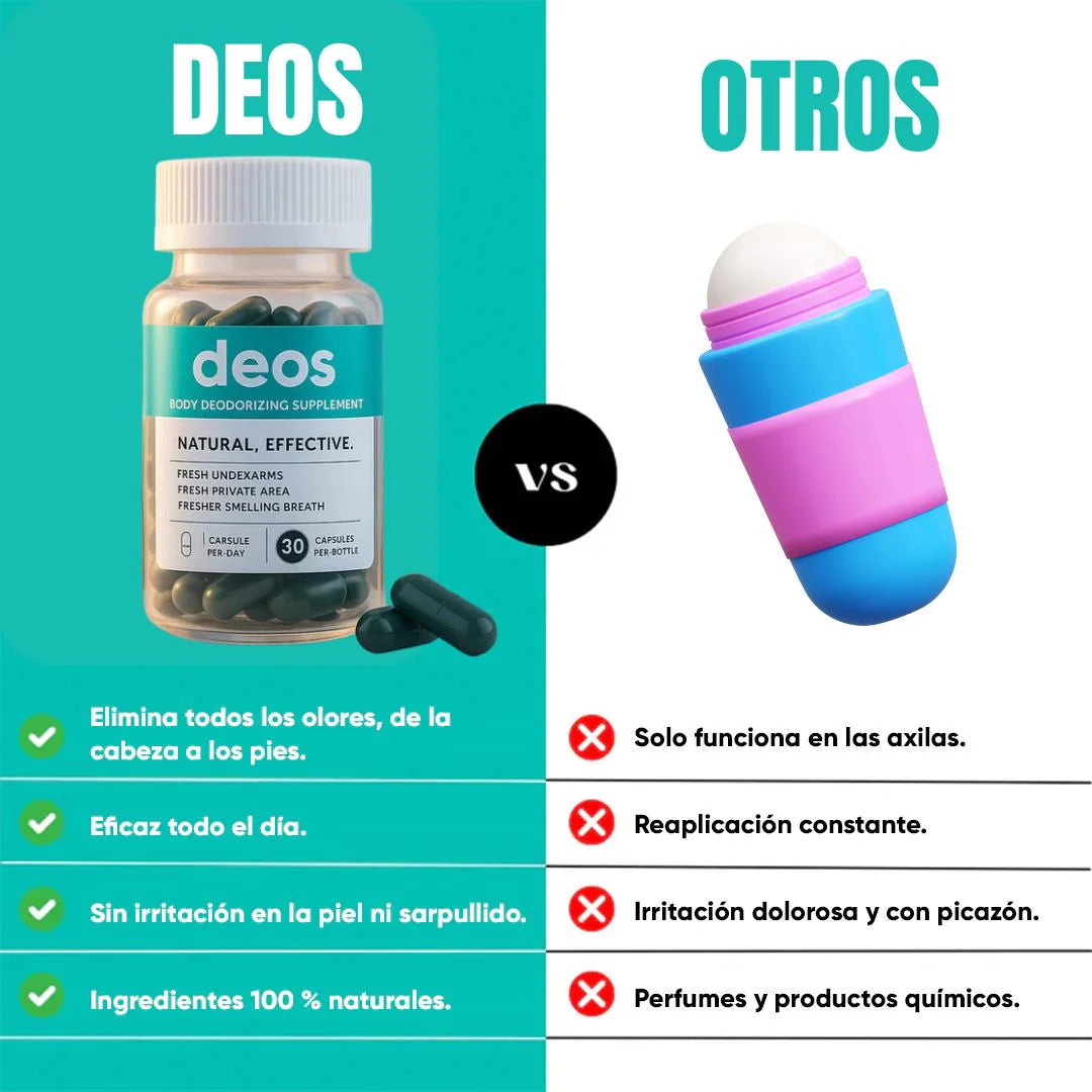 Desodorante interno natural en solo 7 a 14 días elimina malos olores - 30 cápsulas