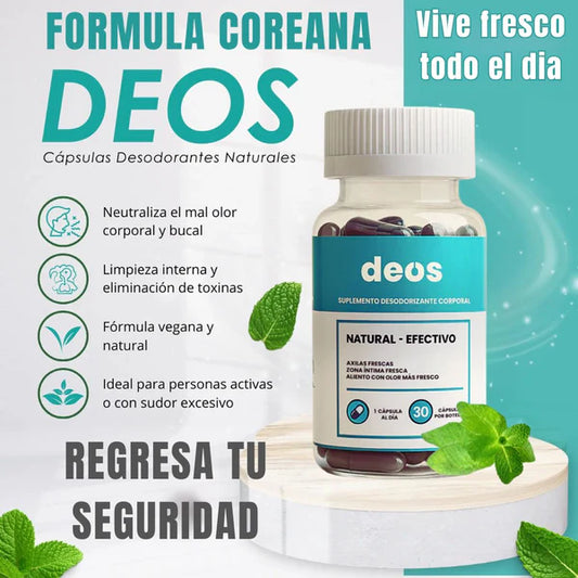 Desodorante interno natural en solo 7 a 14 días elimina malos olores - 30 cápsulas