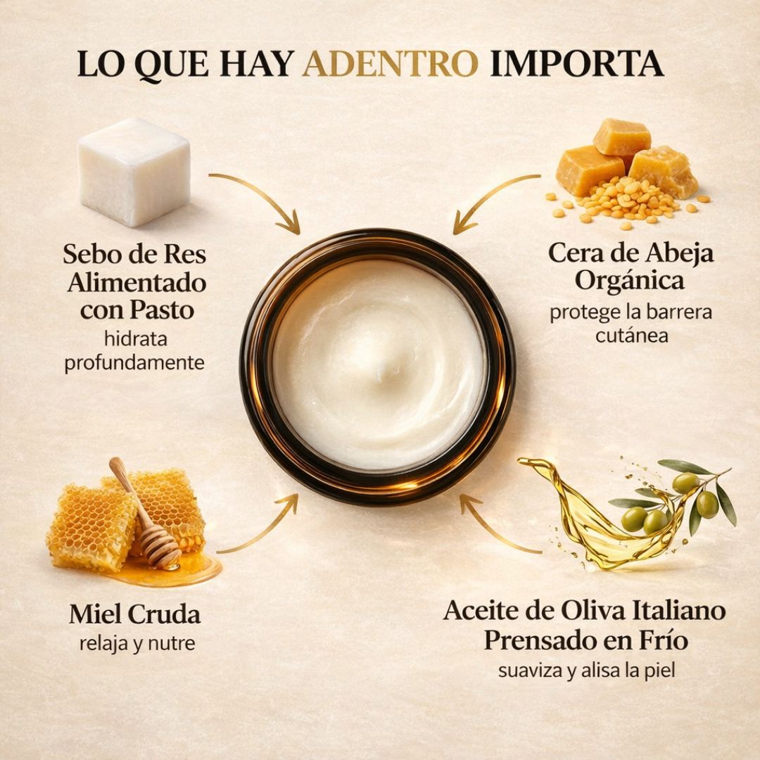 Repara tu piel seca y dañada en solo 7 días con este bálsamo natural de sebo y miel