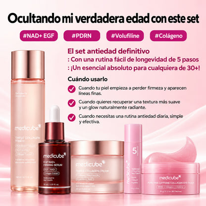 Set de 5 productos antiedad para una piel más joven