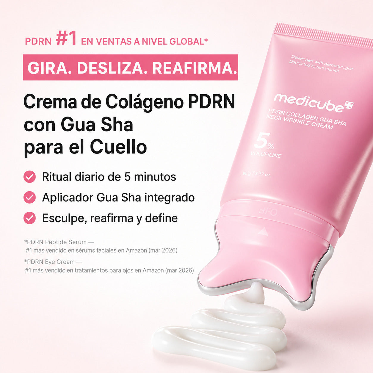 Colageno PDRN con Gua Sha para Rostro, Mandíbula y Cuello