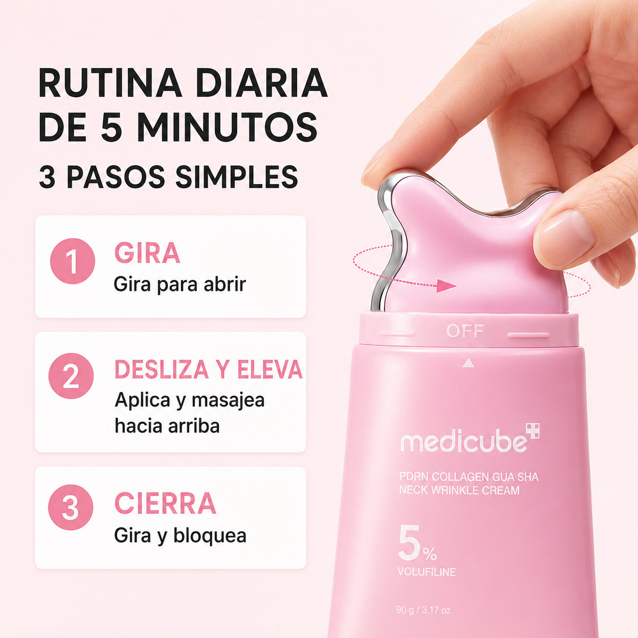 Colageno PDRN con Gua Sha para Rostro, Mandíbula y Cuello